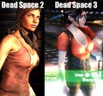  1girl 3d breasts brown_hair dead_space dead_space_2 dead_space_3 ellie_langford female large_breasts 
