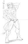  anthro bo-gilliam clothing hair male muscular penis pubes sketch underwear 