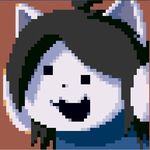  canine cat cave_story clothing crossover dog feline fur hair happy mammal tem temmie_(undertale) undertale unknown_artist video_games 