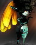  1girl akemi ass back fang from_behind grin hand_on_hip helmet huge_ass imp long_hair looking_back midna monster_girl naughty_face nintendo nude pointy_ears red_eyes slap_mark smile solo spanked spanking standing sweat the_legend_of_zelda the_legend_of_zelda:_twilight_princess thick_thighs thighs tied_hair yellow_sclera 