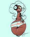  2019 animal_humanoid big_butt breasts butt clothed clothing female humanoid looking_back marina_(splatoon) nintendo octoling ota_(artist) rear_view solo splatoon video_games 