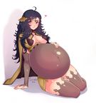  1girl black_hair circlet covered_navel fire_emblem fire_emblem_if iri-neko ophelia_(fire_emblem_if) pregnant 