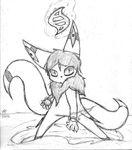  fan_character kaylei matsu mega_evolution meowstic monochrome nintendo pok&eacute;mon video_games 