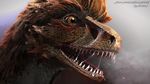  2012 3d_(artwork) ambiguous_gender beak black_fur black_scales brown_eyes brown_feathers brown_scales brown_sclera cgi close-up detailed digital_media_(artwork) dinosaur drooling echrei_(character) feathers feral fur mouth_shot open_mouth orange_feathers portrait raptor red_fur red_scales reptile salireths saliva scales scalie sharp_teeth simple_background solo teeth text theropod tongue utahraptor white_background white_fur 
