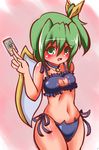  blush cleavage daiyousei green_eyes green_hair navel request solo touhou wide_hips 
