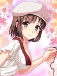  1girl amaya_kyou blush brown_hair female grey_eyes hat katou_megumi ribbon saenai_heroine_no_sodatekata short_hair smile 