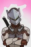  genji_(overwatch) overwatch solo splashbrush sword weapon 