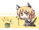  animal_ears blush cat_ears cat_girl cat_tail chibi commentary_request cup_ramen drooling kemonomimi_mode kirisame_marisa lockheart lowres solo sparkling_eyes tail touhou waiting 