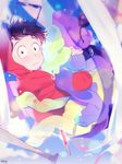  artist_name bad_id bad_pixiv_id baseball_bat blurry blush brown_hair bubble crying crying_with_eyes_open eyewear_removed glowstick hat holding_clothes hood hoodie looking_at_viewer male_focus matsuno_osomatsu mery_(apfl0515) osomatsu-kun osomatsu-san solo submerged sunglasses tears underwater 