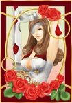  armor beatrix breasts brown_eyes brown_hair cleavage eyepatch final_fantasy final_fantasy_ix gloves long_hair save_the_queen solo sword weapon 