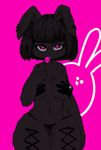  black_hair breasts furry hands panties rabbit sasamino short_hair 