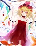  cleavage daimaou_ruaeru dress flandre_scarlet touhou wings 