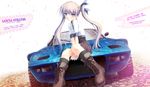  aruciii blonde_hair blue_eyes boots car loli long_hair skirt twintails 