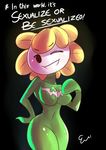  female flower flowey_the_flower monster one_eye_closed plant undertale video_games wink 