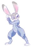  anthro disney female fur grey_fur gun invalid_tag judy_hopps lagomorph long_ears mammal metroid navel nintendo rabbit ranged_weapon short_stack thick_thighs unknown_artist video_games weapon wide_hips zero_suit zootopia 