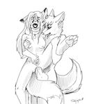  absurd_res anal anal_penetration breast_grab breasts canine collar cum cum_in_pussy cum_inside female fox from_behind_position hand_on_breast hi_res male male/female mammal penetration pussy sex sketch spread_pussy spreading tatujapa tongue tongue_out wolf 