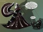  anthro bdsm big_breasts bondage bound breasts clothing dragon dress female huge_breasts huge_tail leather mammal mistress ndrnight_(artist) nipples rubber rubber_dress skunk slave sm twillight 