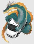  beard car dragon dragons_having_sex_with_cars eastern_dragon facial_hair green_scales hi_res horn liteu male reptile scales scalie simple_background vehicle 