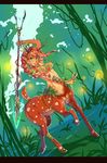  12cat aiushtha_the_enchantress breasts cervine deer deertaur dota female forest green_eyes hi_res mammal melee_weapon polearm spear taur tree video_games weapon 