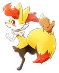  back_tuft black_fur blush braixen brown_fur canine cute digitigrade duo ear_tuft eevee female fluffy_tail fox fur hindpaw humor inner_ear_fluff looking_back mammal nintendo opened_mouth orange_eyes orange_fur paws pointy_ears pok&eacute;mon red_ear_fluff red_eyes red_fur red_nose side_view stick stuck tuft upside_down video_games wataame_133 white_fur yellow_fur わたあめ 