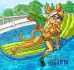  bikini breasts camel_toe cat clothing contest eyewear feline female hentai_boy international_moron_patrol mammal meglif patreon pool_(disambiguation) sunglasses swimsuit translucent transparent_clothing wet 