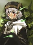  .hack//sign 1boy hat male_focus purple_eyes shirokoma silver_hair solo tsukasa_(.hack//) 