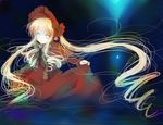  blonde_hair caterpillar_(artist) gothic hat long_hair ribbon rozen_maiden shinku solo 