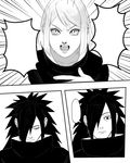  haruno_sakura monochrome naruto uchiha_madara 