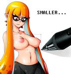  alternate_breast_size animated animated_gif blush breast_expansion breasts collarbone huge_breasts inkling medium_breasts navel nipples nose_blush open_mouth solo splatoon_(series) splatoon_1 topless witchking00 