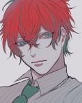  1boy green_eyes hypnosis_mic kannonzaka_doppo multicolored_hair red_hair 