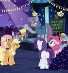  2016 applejack_(mlp) boulder_(mlp) clothing crowd equine female fluttershy_(mlp) friendship_is_magic frock group horn horse mammal maud_pie_(mlp) microphone ms_harshwhinny_(mlp) my_little_pony pegasus pinkie_pie_(mlp) pixelkitties pony rainbow_dash_(mlp) rarity_(mlp) sleeping twilight_sparkle_(mlp) unicorn wings 