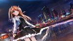  blue_eyes blush car city goth-loli kietai_na lolita_fashion long_hair night orange_hair original 