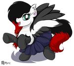  2016 clothing cute digital_media_(artwork) equine fan_character female goth happy hi_res jewelry legwear looking_at_viewer mammal mirry92 my_little_pony necklace open_mouth pegasus piercing pose ska skirt smile socks solo stockings wings 