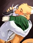 2016 absurd_res anal anal_penetration anthro canine digital_media_(artwork) duo fox fur hair hi_res male male/male mammal open_mouth penetration sex simple_background siriuswolfus white_fur 