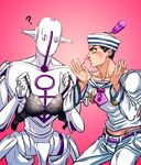  ? anchor_symbol black_hair blood bra c-7_(assate) dixie_cup_hat gradient gradient_background green_eyes hat higashikata_jousuke_(jojolion) jojo_no_kimyou_na_bouken jojolion male_focus military_hat nosebleed sailor soft_&amp;_wet surprised underwear 