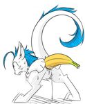  2016 anal aururaluna banana dragon female food fruit fur furred_dragon hi_res penetration solo tears tongue 