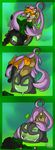  2016 alternate_color ambiguous_gender anthro belly big_belly black_fur breath canine clothed clothing comic drooling duo eyes_closed eyewear feral flora_fauna fox fur ghost glasses gourgeist green_background green_eyes green_tongue hair hi_res inner_ear_fluff jacket long_hair male mammal neck_bulge nintendo nude open_mouth orange_fur orange_hair pants paws plant pok&eacute;ball pok&eacute;mon purple_hair rena_ayama saliva shiny_pok&eacute;mon simple_background smile soft_vore spirit teeth undressing video_games vore white_fur 