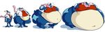  amphibian frog greninja hi_res hojpoj4_(artist) male nintendo obese overweight pok&eacute;mon solo video_games weight_gain 