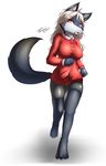  2016 anthro breasts canine female hi_res mammal simple_background solo tailzkim white_background wolf 