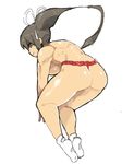  1girl ass homura_(senran_kagura) inkerton-kun senran_kagura simple_background solo 