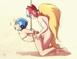  2boys anal ass erection helmet male_focus multiple_boys naughty_face nude penis restrained rockman rockman_x rope sex wince x_(rockman) yaoi zero_(rockman) 