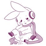  2016 anthro anus balls black_sclera blush clothing cum cum_on_penis cutemon digimon digital_media_(artwork) dripping erection eyebrows flower footwear fur headphones lonbluewolf looking_at_viewer male open_mouth penis plant presenting scarf shoes simple_background solo spread_legs spreading white_background white_eyes white_fur 