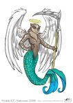  2008 angel death female frederik_k_t_anderson mammal marine melee_weapon merfolk mustelid otter polearm scythe weapon wings 