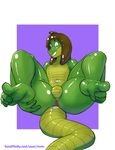  2016 alligator anus balls barefoot blush bulge butt digital_media_(artwork) foot_focus girly hair inflatable male nude nullification rem reptile rubber russie scalie shiny simple_background smile solo teeth yellow_eyes 