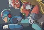  2boys anal armor ass blush male_focus multiple_boys penis rockman rockman_x saliva sex x_(rockman) yaoi zero_(rockman) 