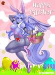  2016 anthro bow_tie breasts butt cleavage clothed clothing corset cutie_mark easter easter_bunny easter_egg elbow_gloves equine fan_character female fishnet gloves green_eyes high_heels holidays horn mammal mariah_wolves my_little_pony side_boob skyraptor solo winged_unicorn wings 