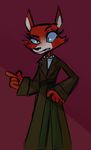  anthro blue_eyes canine clothed clothing fauna_fox female fox mammal solo spacefunerals the_f_tales 
