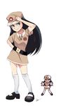  black_hair green_eyes hat highres long_hair npc_trainer philloc picnicker_(pokemon) pokemon pokemon_(game) pokemon_rgby uniform 