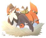  avian bird fletchling nest nintendo parent pok&eacute;mon staraptor talonflame unknown_artist video_games 