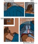  anthro bed blue_eyes canine colonel_klink comic dog equine erection fellatio horse husky jay male male/male mammal oral penis rockstar sex sleeping toplesspillow 